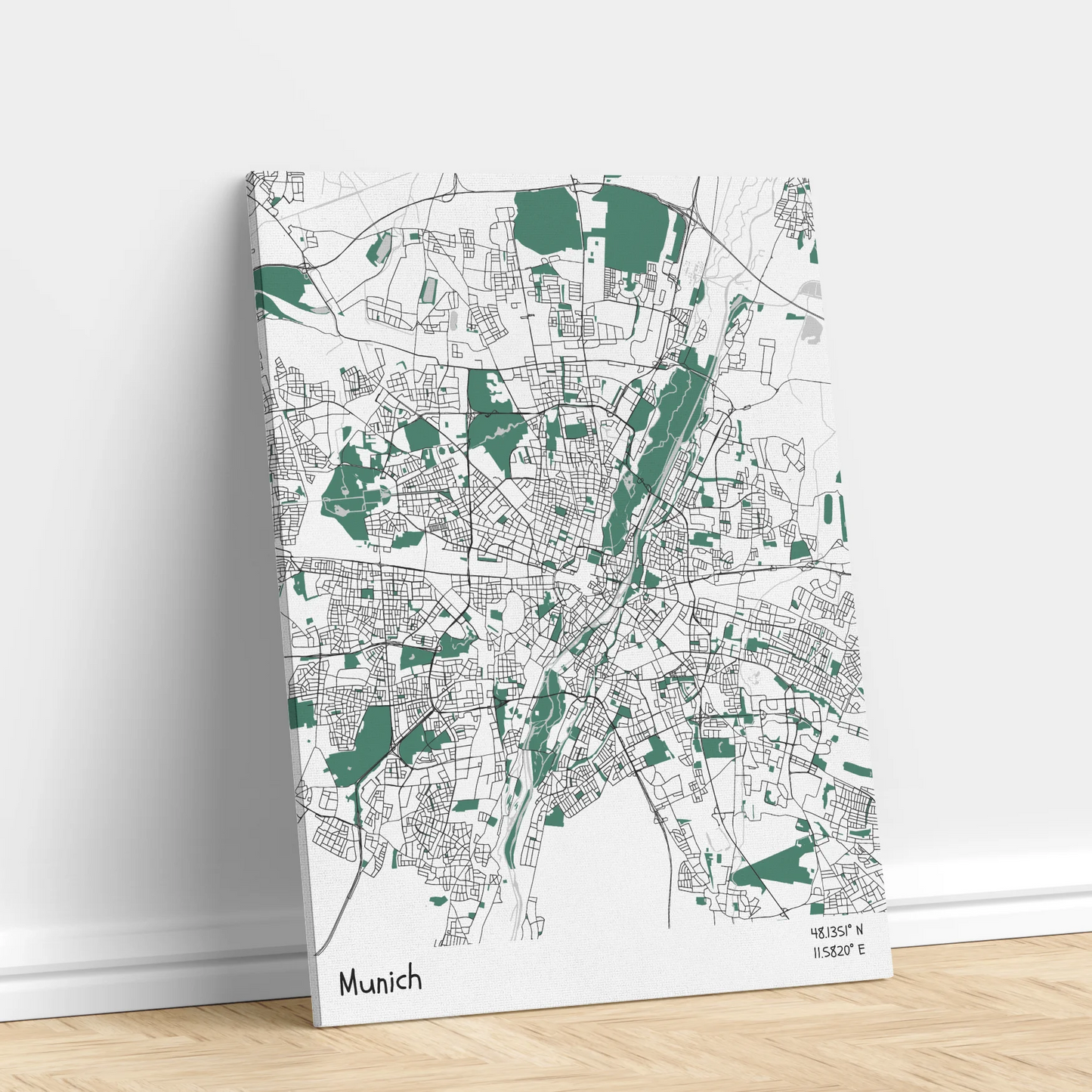München - Térképes vászonkép