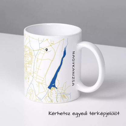 Nagykanizsa - Térképes bögre