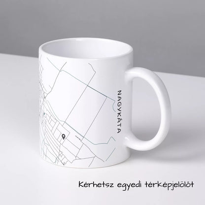 Nagykáta - Térképes bögre