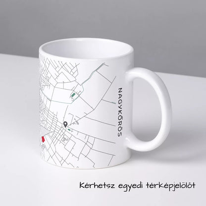 Nagykőrös - Térképes bögre