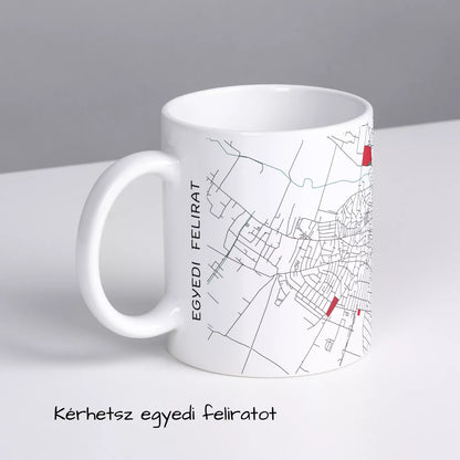 Nagykőrös - Térképes bögre
