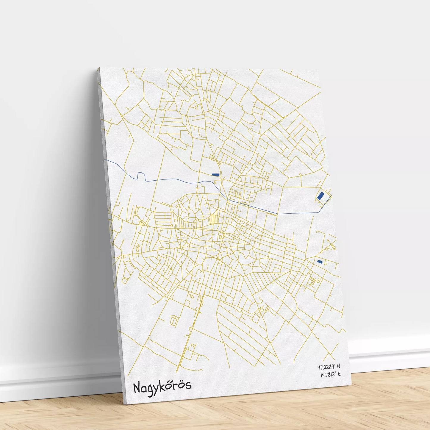 Nagykőrös - Térképes vászonkép