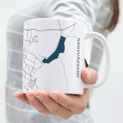 Nagyvázsony - Térképes bögre