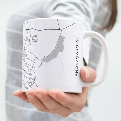 Nagyvázsony - Térképes bögre