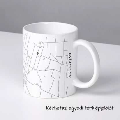 Nyírtelek - Térképes bögre