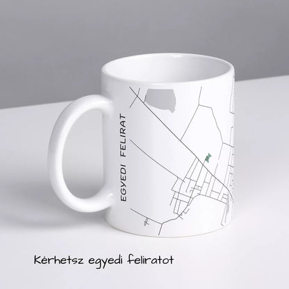 Nyírtelek - Térképes bögre