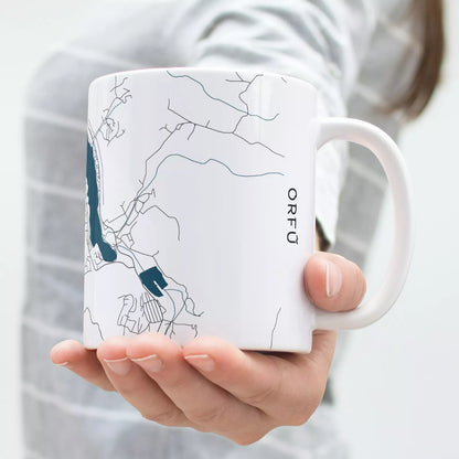 Orfű - Térképes bögre