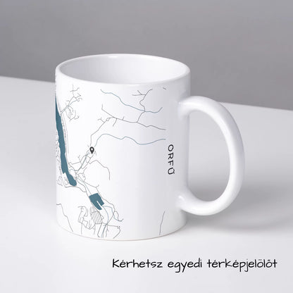 Orfű - Térképes bögre