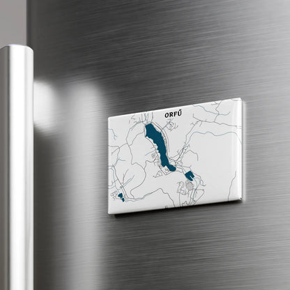 Orfű - Térképes hűtőmágnes