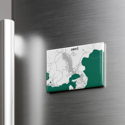Orfű - Térképes hűtőmágnes