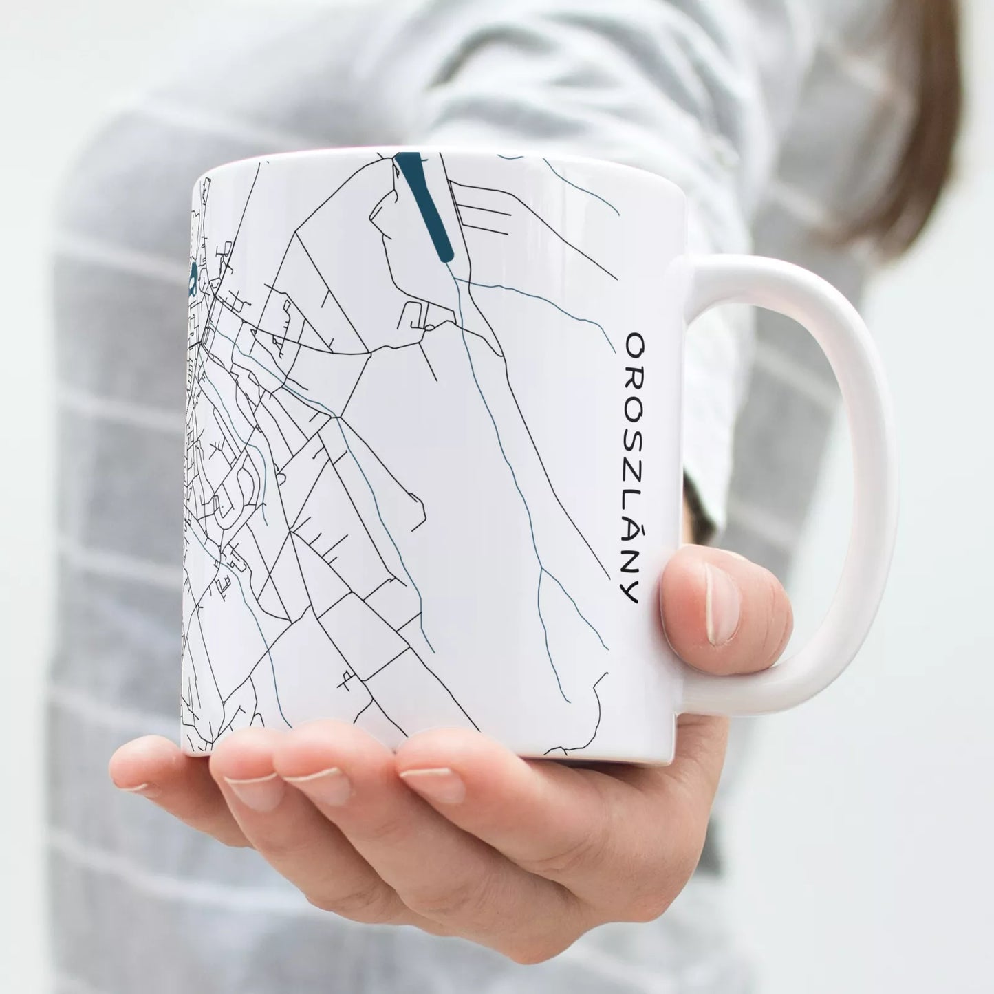 Oroszlány - Térképes bögre