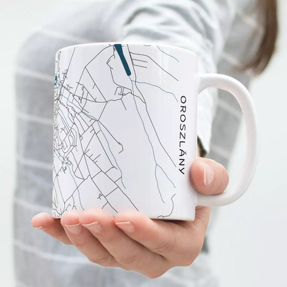 Oroszlány - Térképes bögre