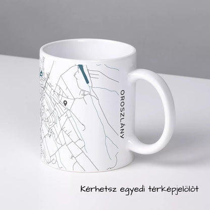 Oroszlány - Térképes bögre