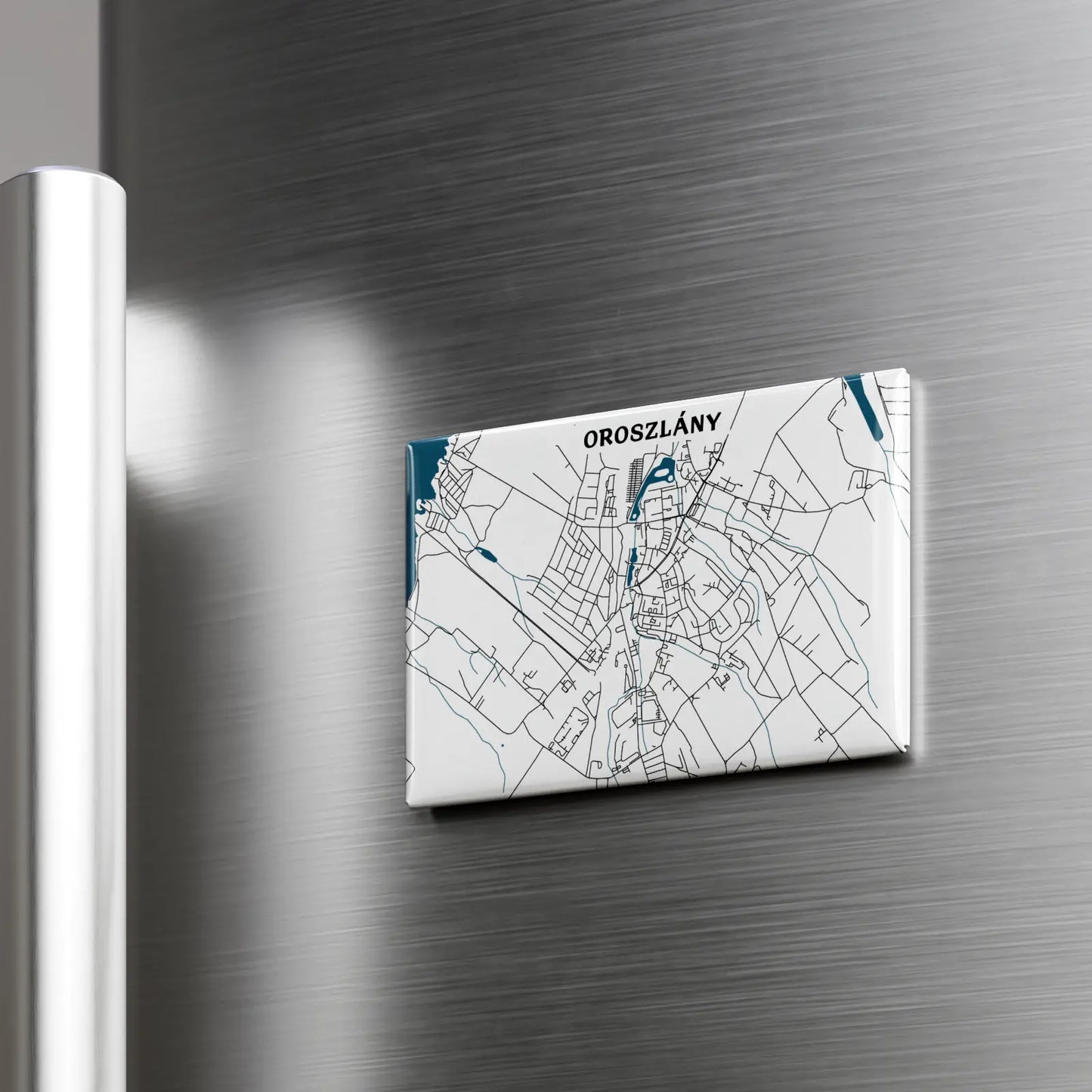 Oroszlány - Térképes hűtőmágnes