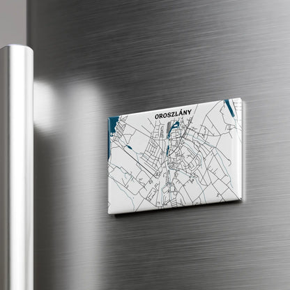 Oroszlány - Térképes hűtőmágnes