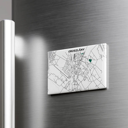 Oroszlány - Térképes hűtőmágnes