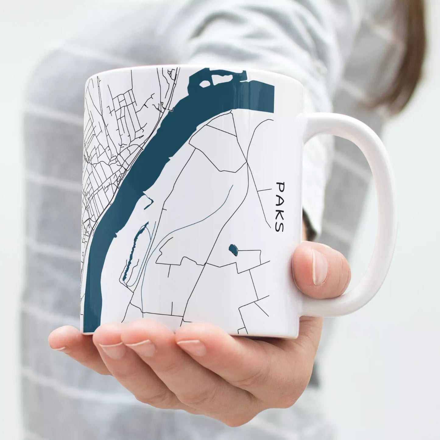 Paks - Térképes bögre