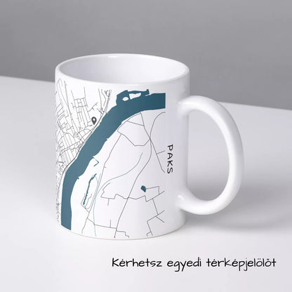 Paks - Térképes bögre