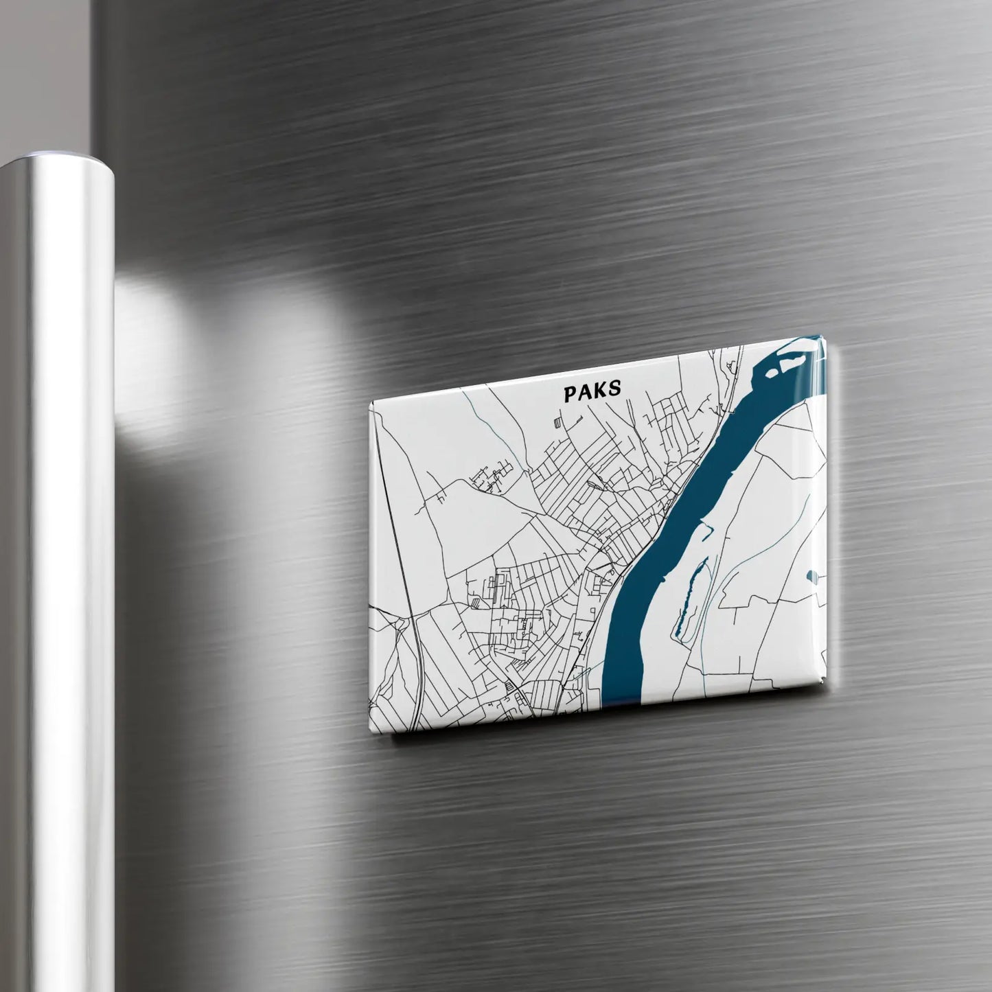 Paks - Térképes hűtőmágnes