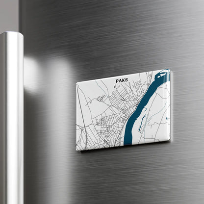 Paks - Térképes hűtőmágnes