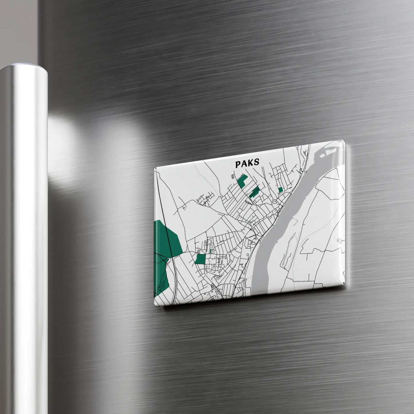 Paks - Térképes hűtőmágnes