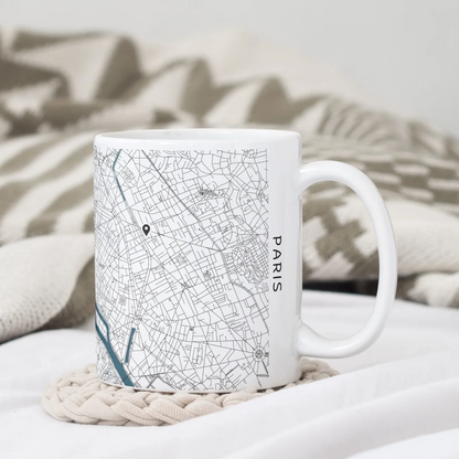 Párizs - Térképes bögre