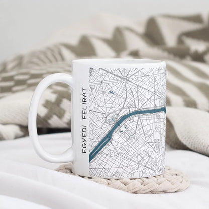 Párizs - Térképes bögre