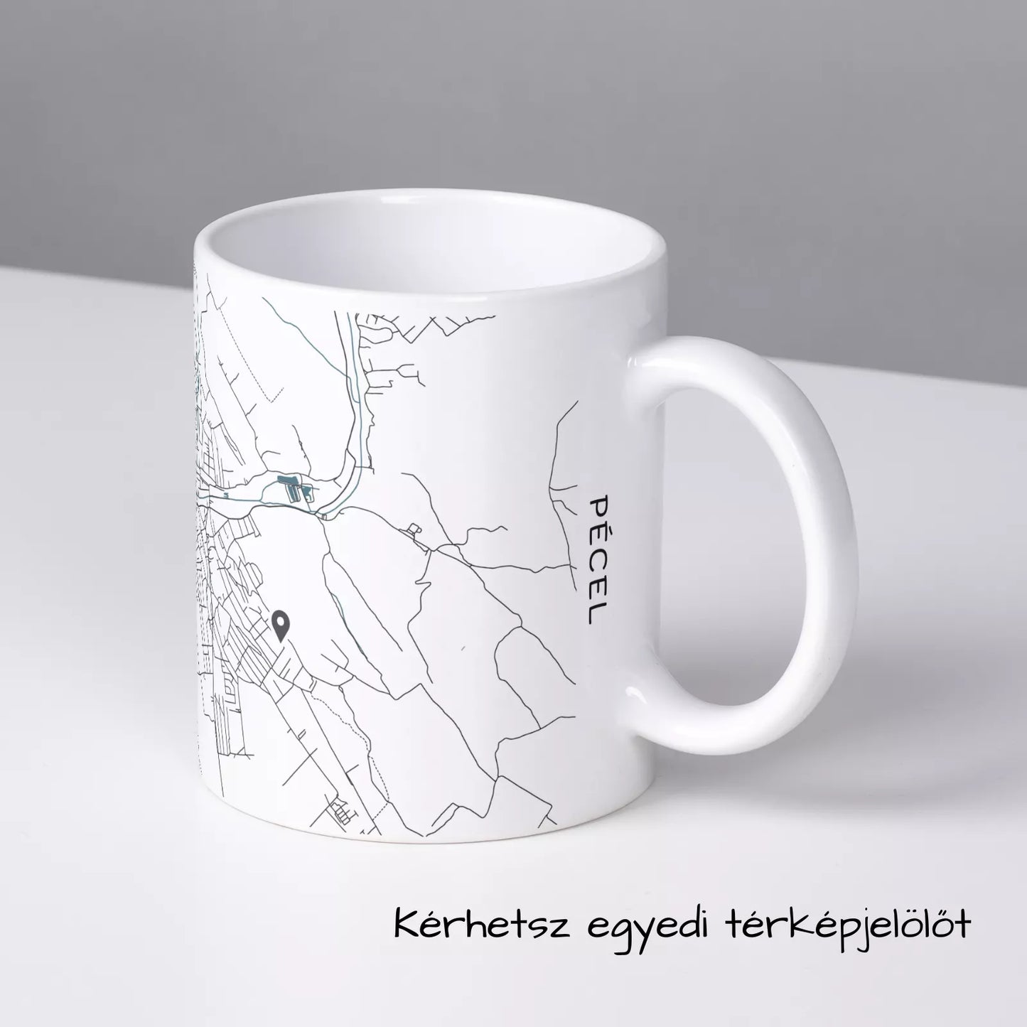 Pécel - Térképes bögre