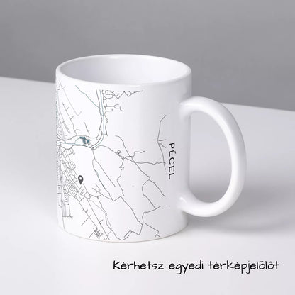 Pécel - Térképes bögre