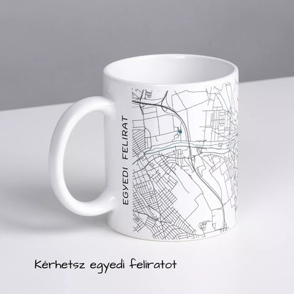 Pécel - Térképes bögre