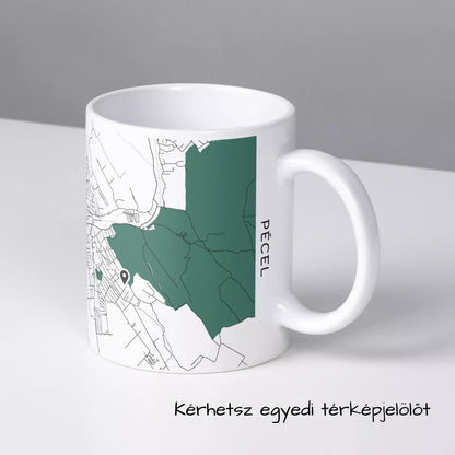 Pécel - Térképes bögre