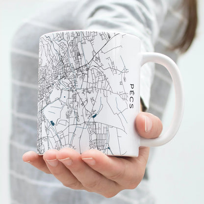 Pécs - Térképes bögre