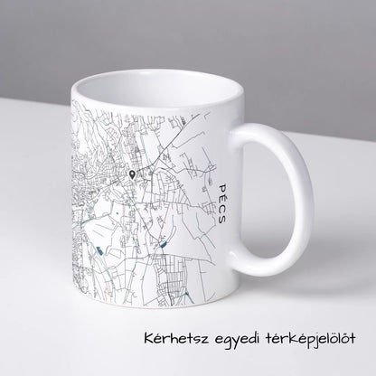 Pécs - Térképes bögre