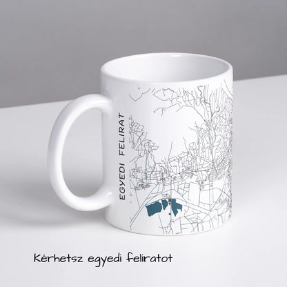 Pécs - Térképes bögre