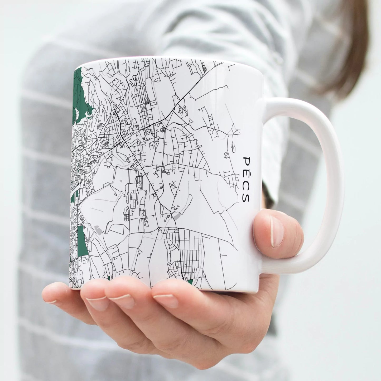 Pécs - Térképes bögre