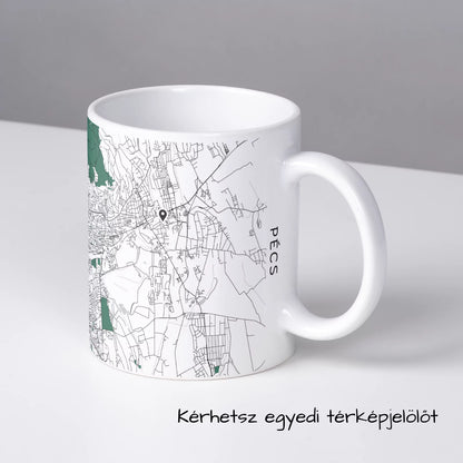 Pécs - Térképes bögre