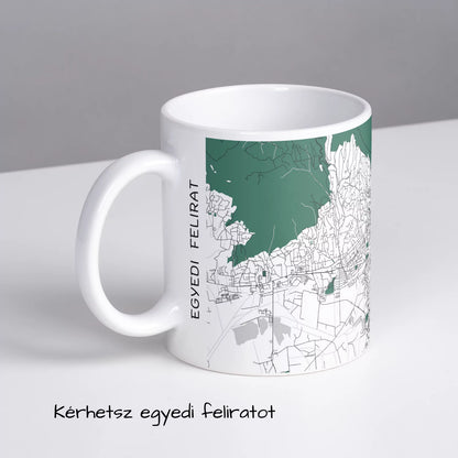 Pécs - Térképes bögre