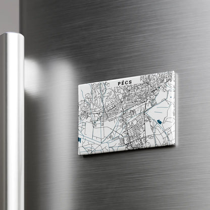 Pécs - Térképes hűtőmágnes