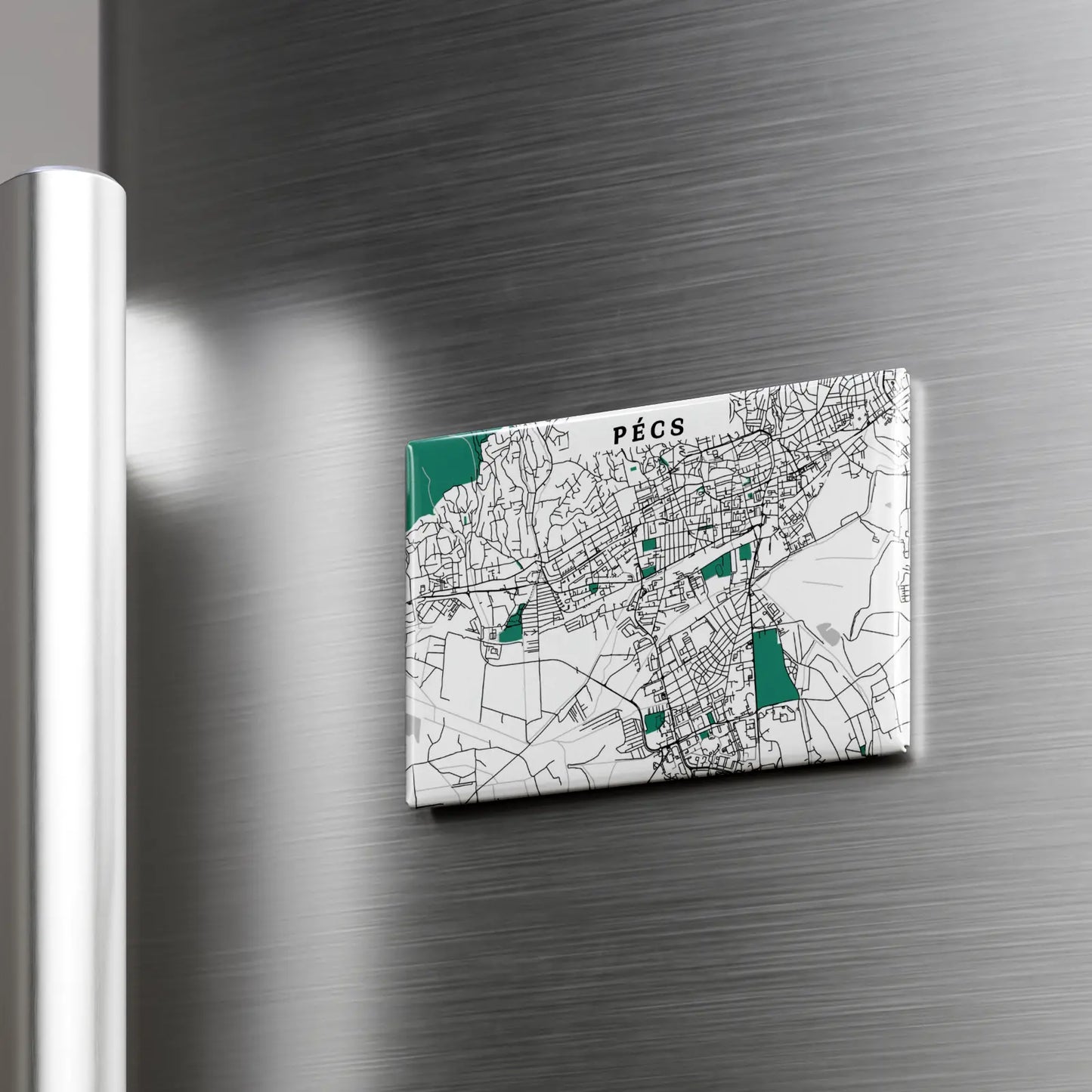 Pécs - Térképes hűtőmágnes