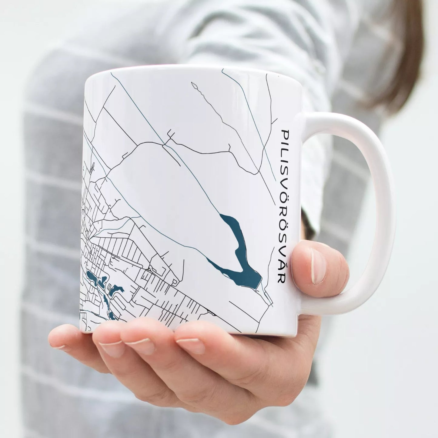 Pilisvörösvár - Térképes bögre