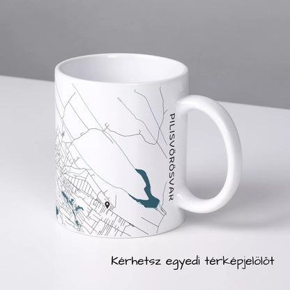 Pilisvörösvár - Térképes bögre