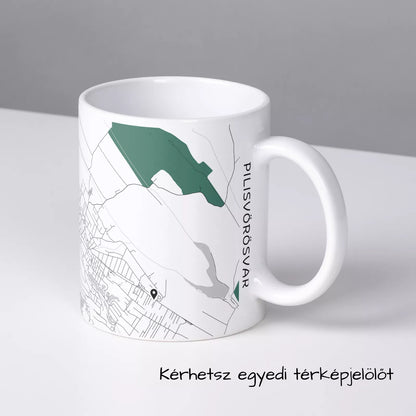 Pilisvörösvár - Térképes bögre