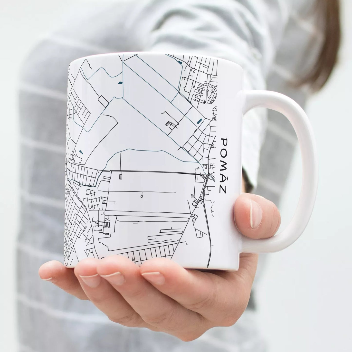 Pomáz - Térképes bögre