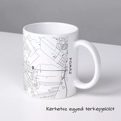 Pomáz - Térképes bögre