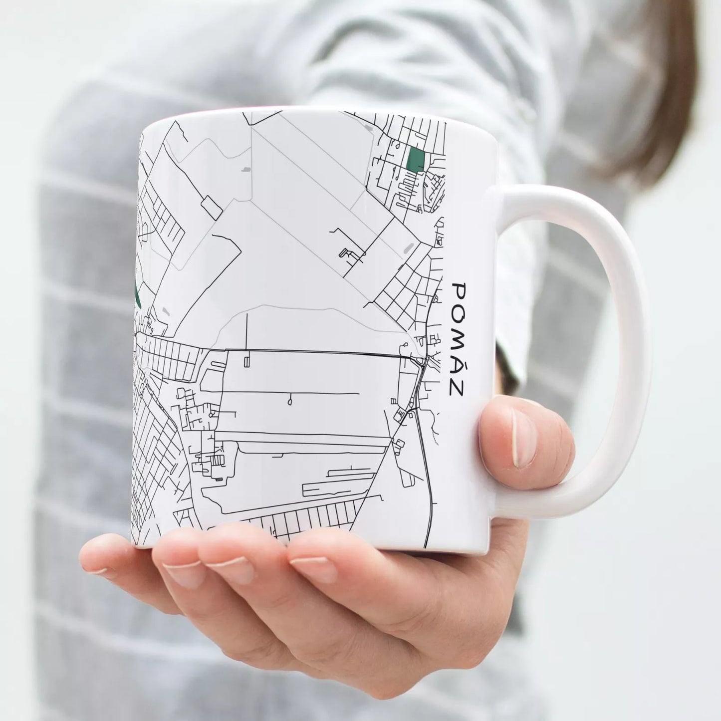 Pomáz - Térképes bögre