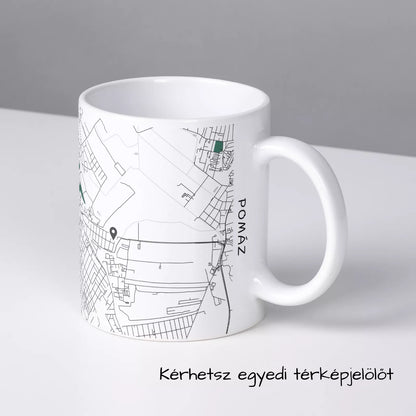 Pomáz - Térképes bögre