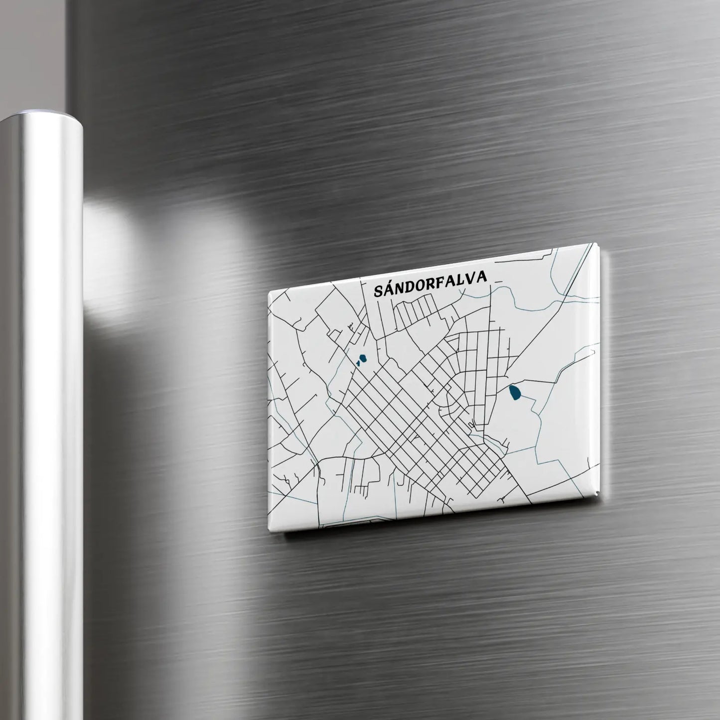 Sándorfalva - Térképes hűtőmágnes