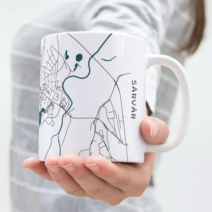 Sárvár - Térképes bögre