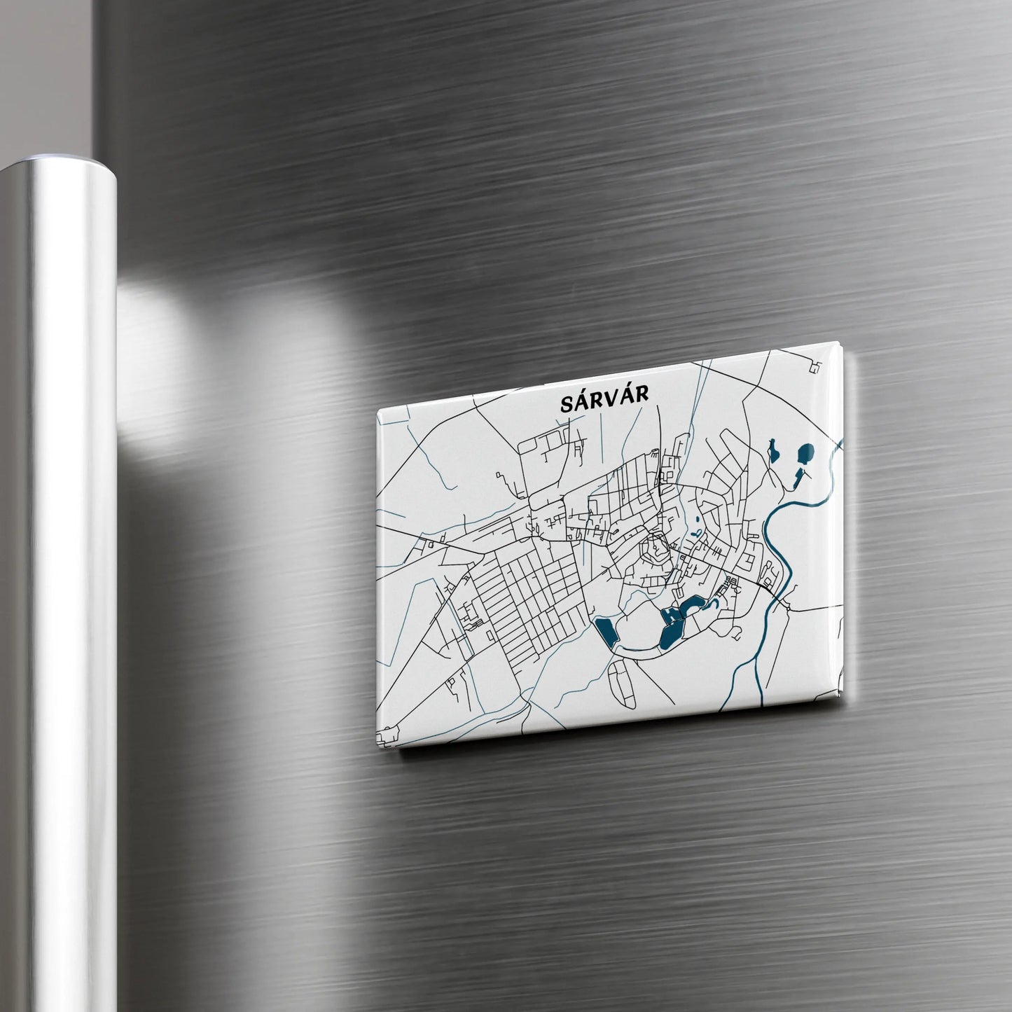 Sárvár - Térképes hűtőmágnes