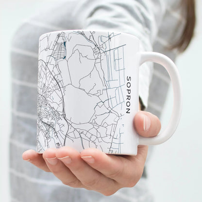 Sopron - Térképes bögre